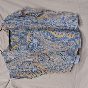 2X One World Top Light Blue with other colors and some bling